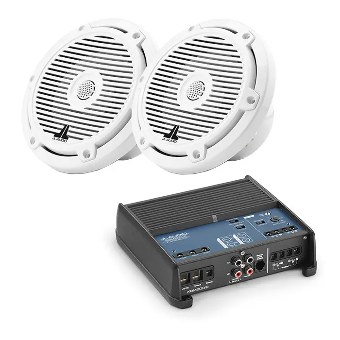 Jl Audio Xdm200/2 Amplifier + M3-650X-C-Gw 6.5" Marine Speaker Bundle 1