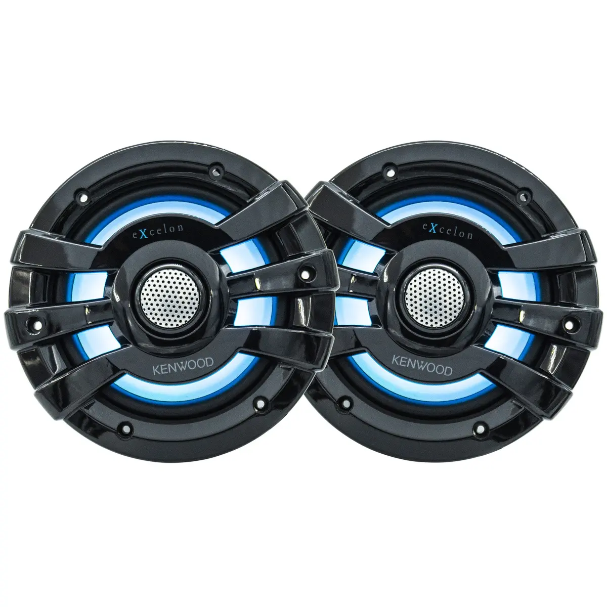 Kenwood Excelon Xm77bl 7.7" 2-Way Coaxial Marine Speakers With Led Lighting, Black 1