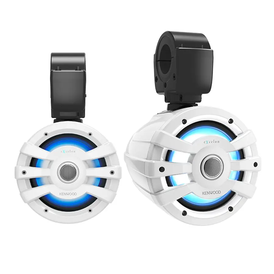 Kenwood Excelon Xm77twl 7.7" 2-Way Coaxial Tower Speakers With Led Lighting, White 1