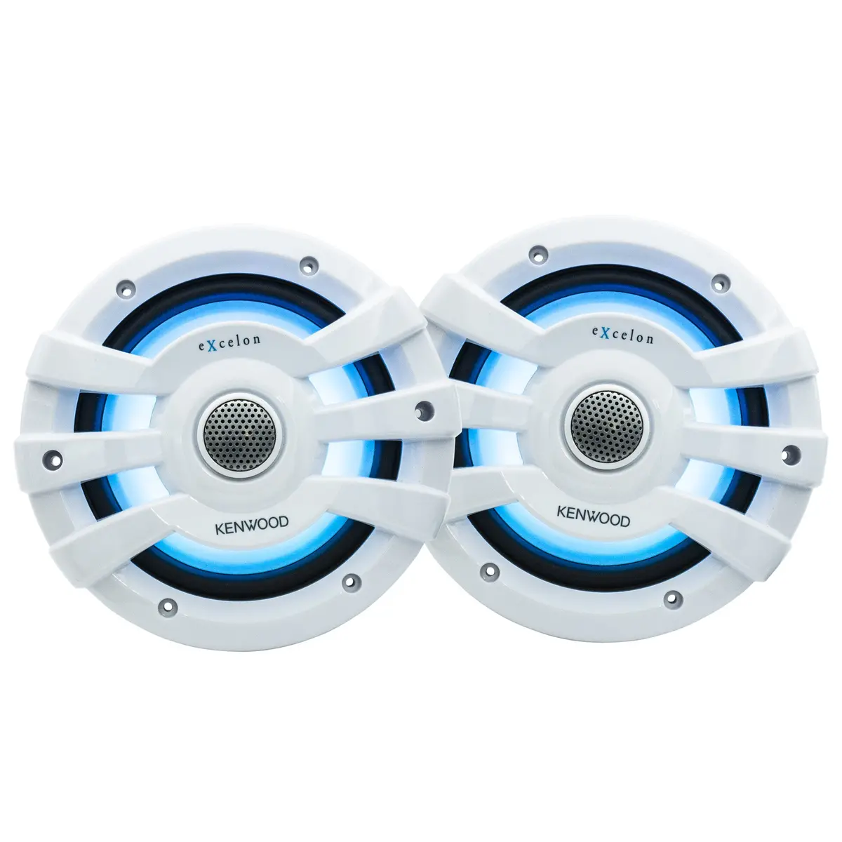 Kenwood Excelon Xm65wl 6.5" 2-Way Coaxial Marine Speakers With Led Lighting, White (Copy) 1
