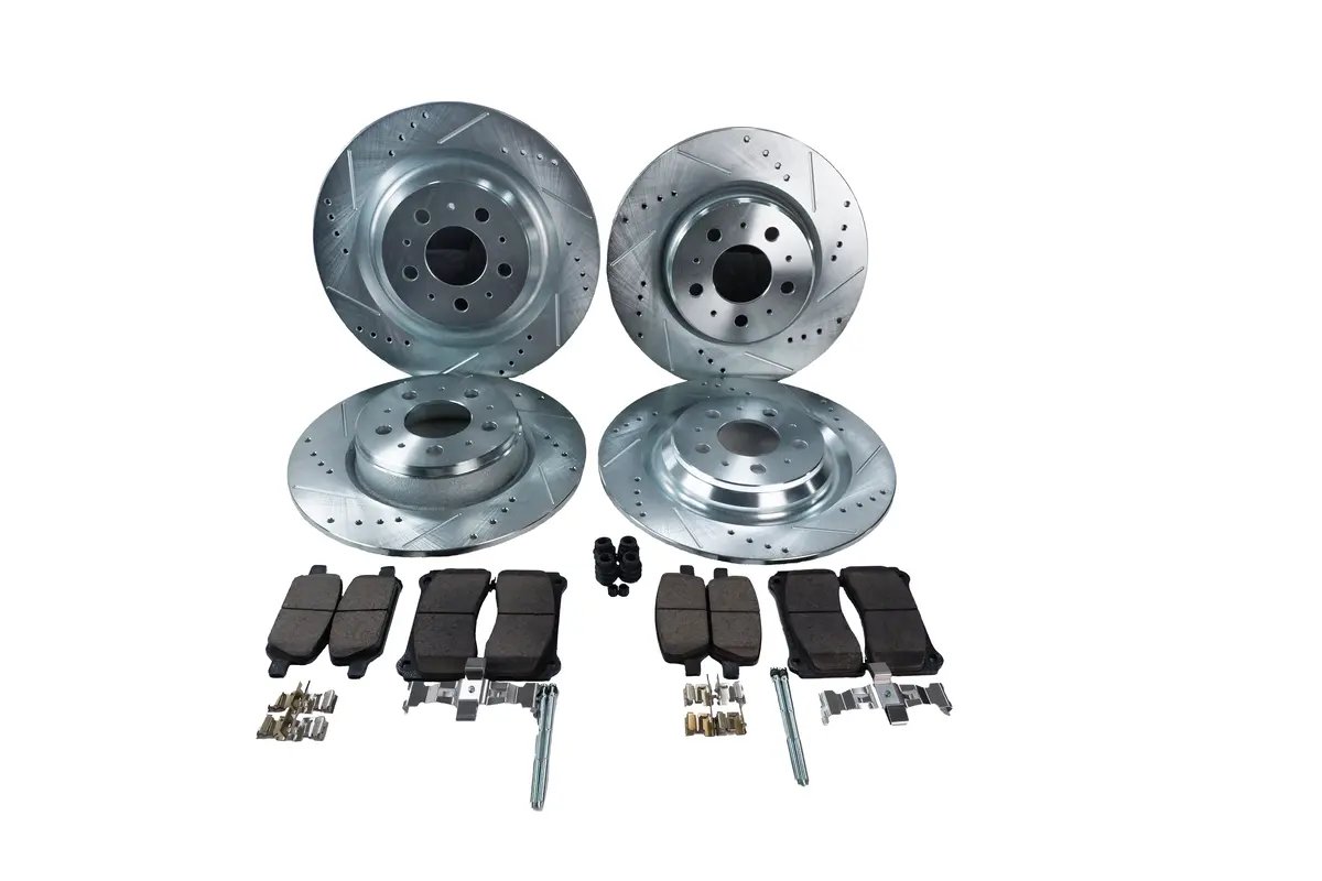 Tesla Model 3 / Y "Dust & Rust Free" Upgrade Replacement / Performance Brake Rotor And Pad Set 2