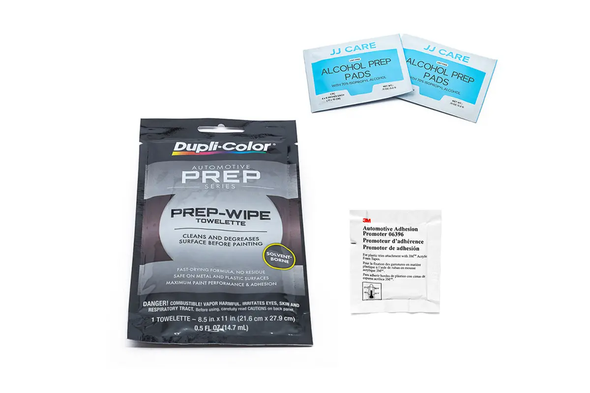 (Recommended) Surface Prep-Wipe & 3M Tape Adhesion Promoter Kit (4Pcs) 1