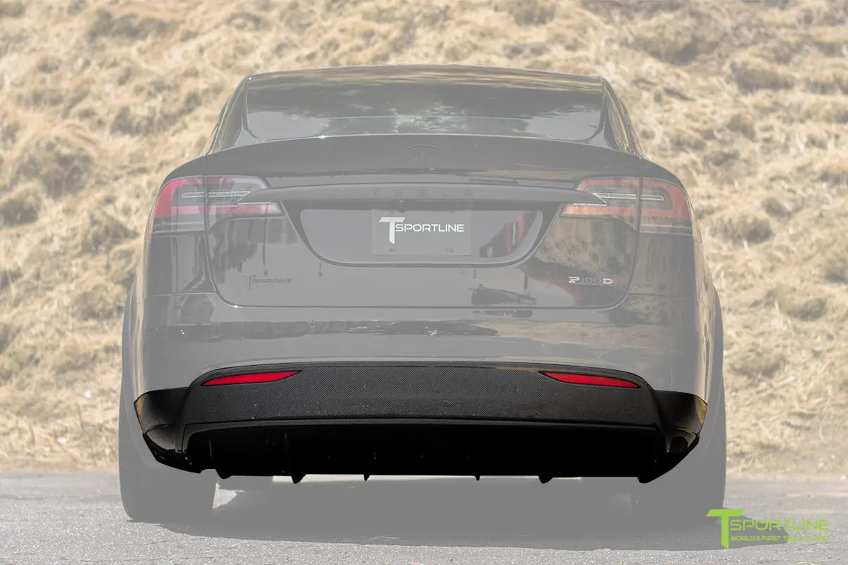 Tesla Model X Carbon Fiber Rear Diffuser 1
