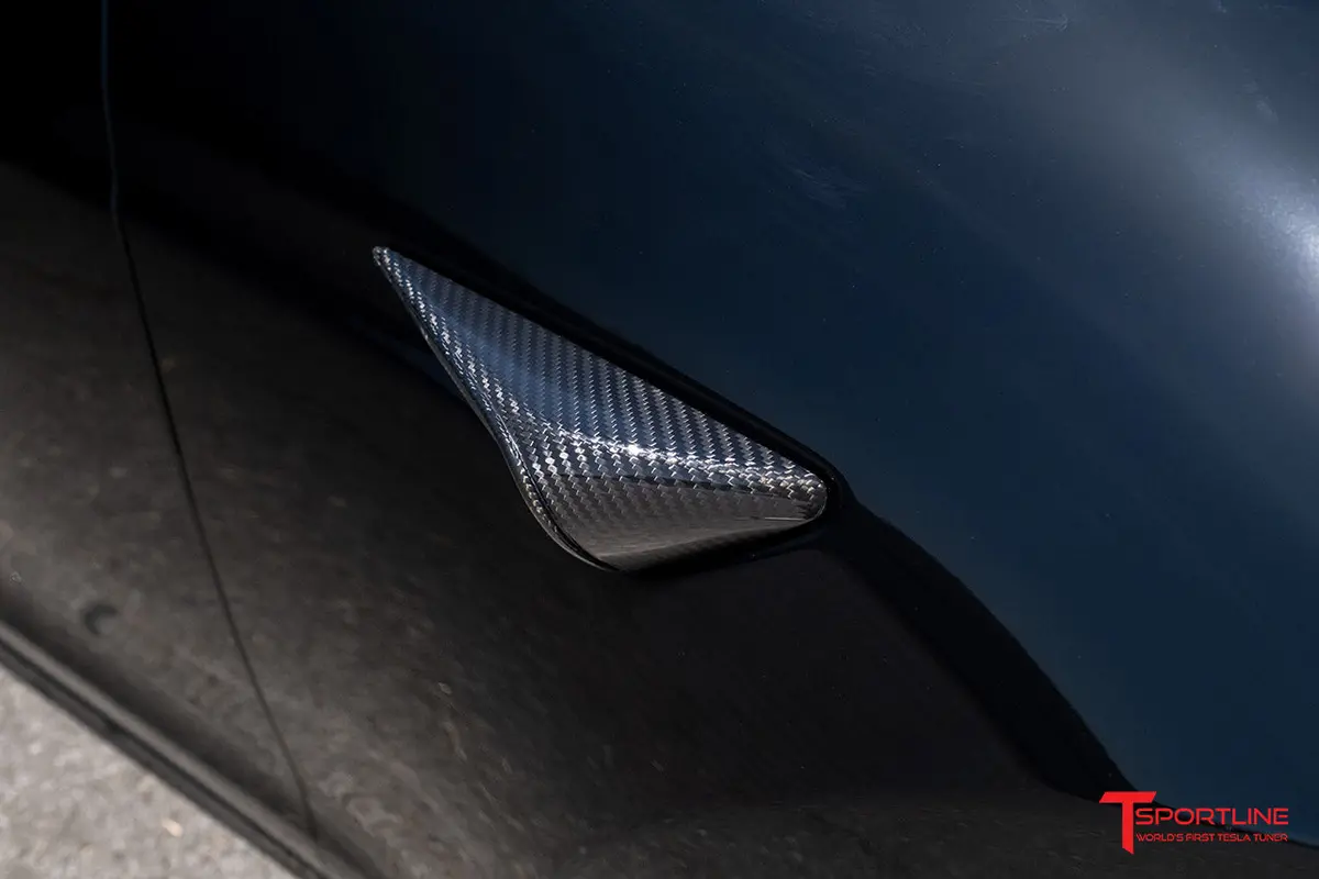 Tesla Model S Long Range & Plaid Precision Carbon Fiber Fender Camera Covers (Set Of 2) 1