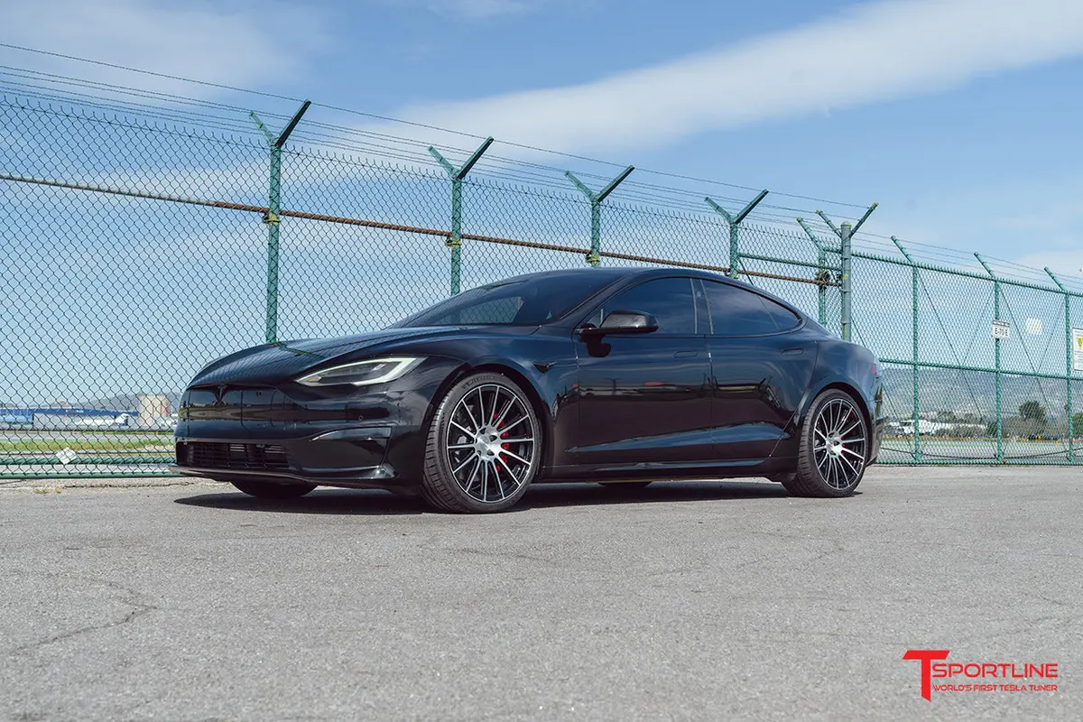 Ts114 21" Tesla Model S Long Range & Plaid Wheel And Tire Package (Set Of 4) 12