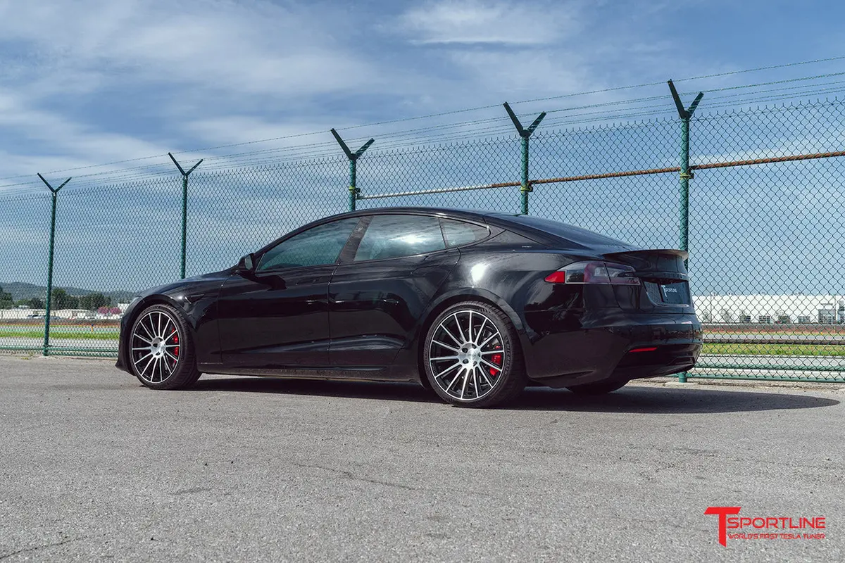 Ts114 21" Tesla Model S Long Range & Plaid Wheel And Tire Package (Set Of 4) 14