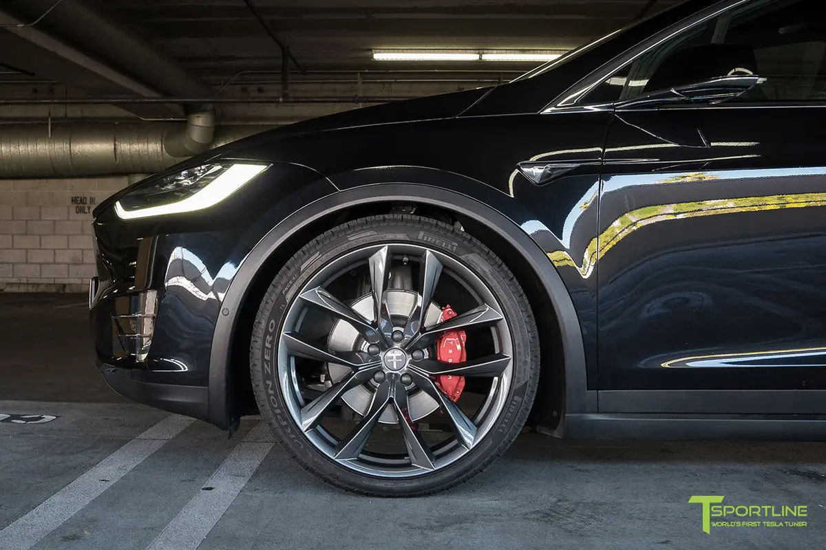 Tss 22" Tesla Model X Long Range & Plaid Replacement Wheel And Tire 7