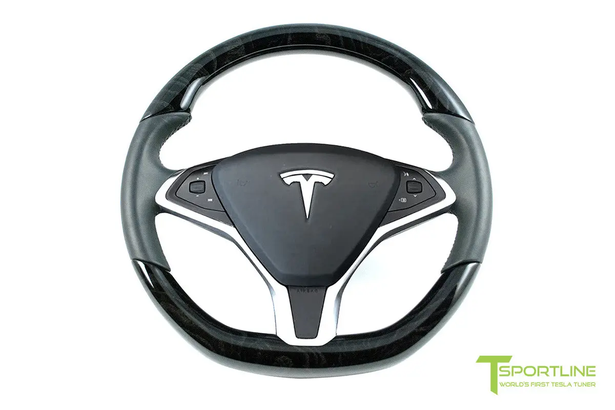 Tesla Model S Dark Ash Wood Steering Wheel (2012 - 2020) 1