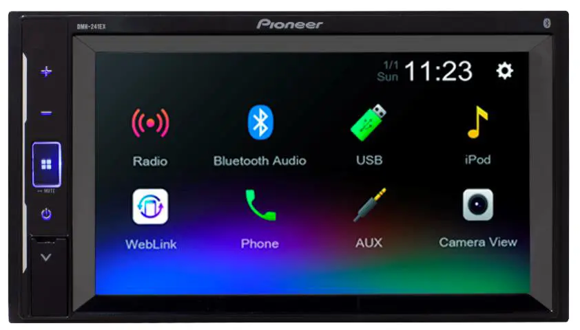 Pioneer Dmh-241Ex 6.2" Wvga Resistive Clear Type Touch Car Stereo 1