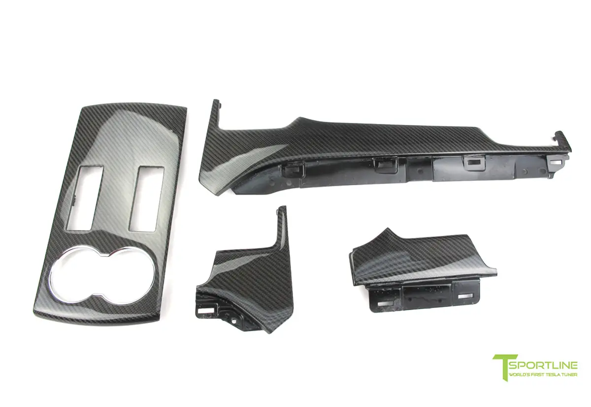 Tesla Model S Carbon Fiber Dash Panel Kit 1