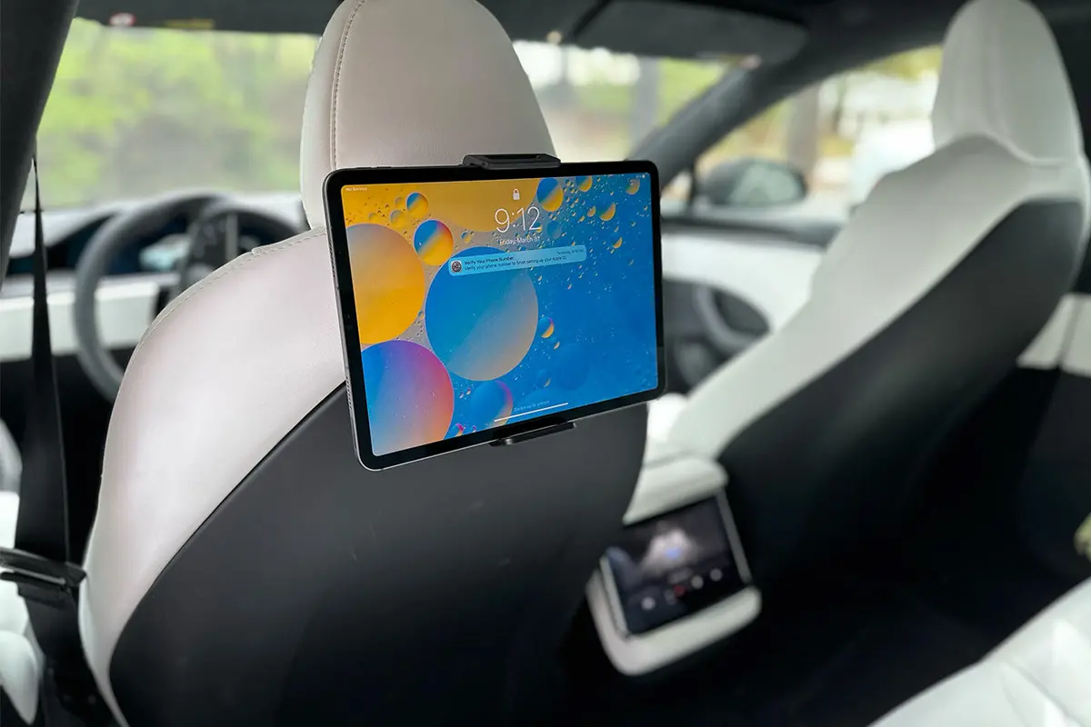 Tesla Model S/X Msx Ipad Screen Device Tablet Mount Holder For Backseat Passengers & Kids 1