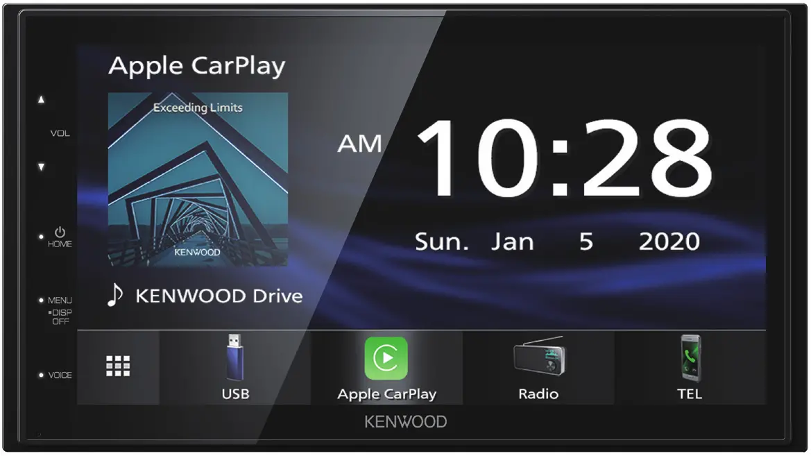 Kenwood Dmx47s 6.8 Inch Double Din Digital Media Receiver With Apple Carplay And Android Auto 1