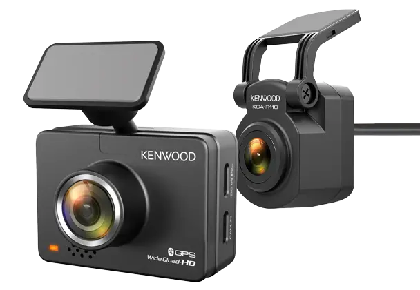Kenwood Drv-A510wdp Hd Dash Cam With Wi-Fi, Gps, And Rear-View Cam 1