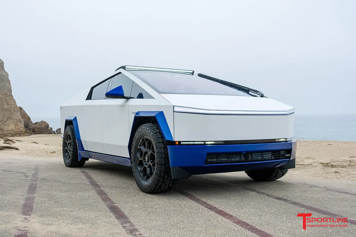 Custom Build - 2024 Tesla Cybertruck With Rolls Royce Blue Custom Leather Interior 1