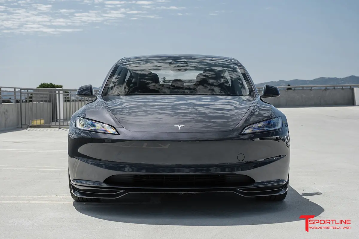 Tesla Model 3 Highland Carbon Fiber Front Apron / Splitter 1