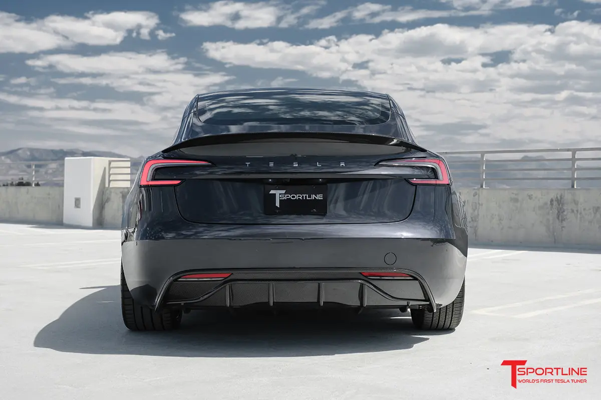 Tesla Model 3 Highland Carbon Fiber Rear Diffuser 1