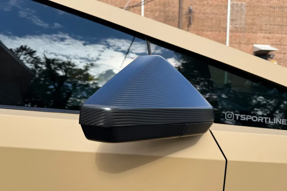 Tesla Cybertruck Precision Carbon Fiber Side Mirror Caps (Set Of 2 Covers) 1