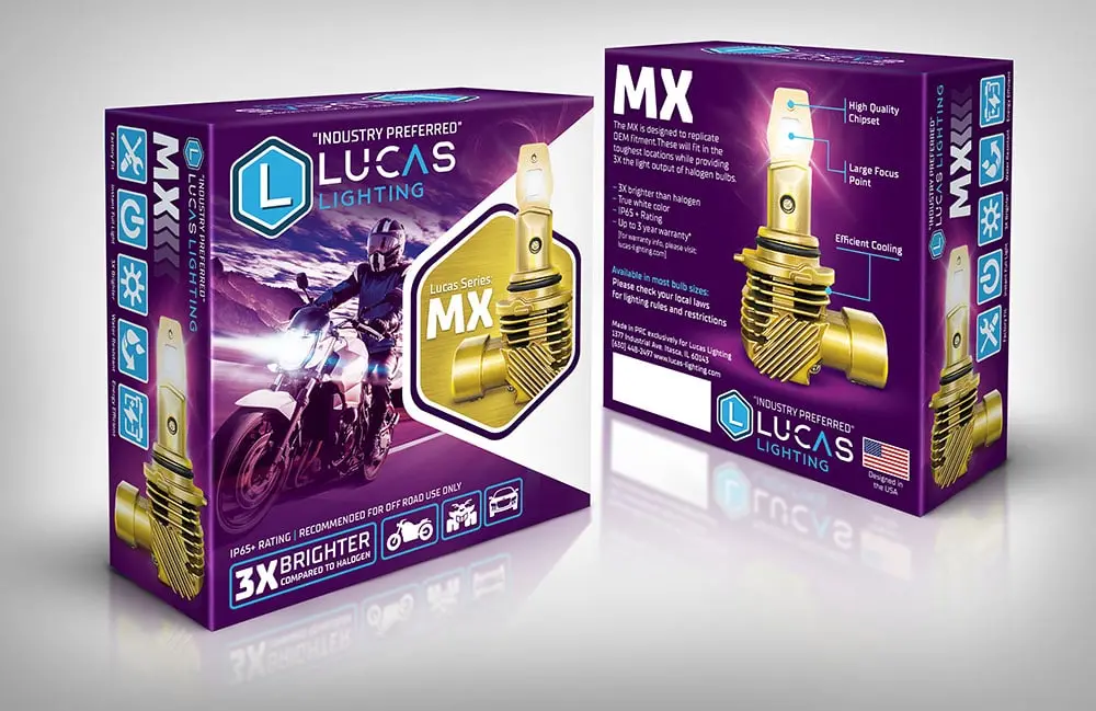 Lucas Lighting Mx Series Mx-H7 Headlight Pair 1