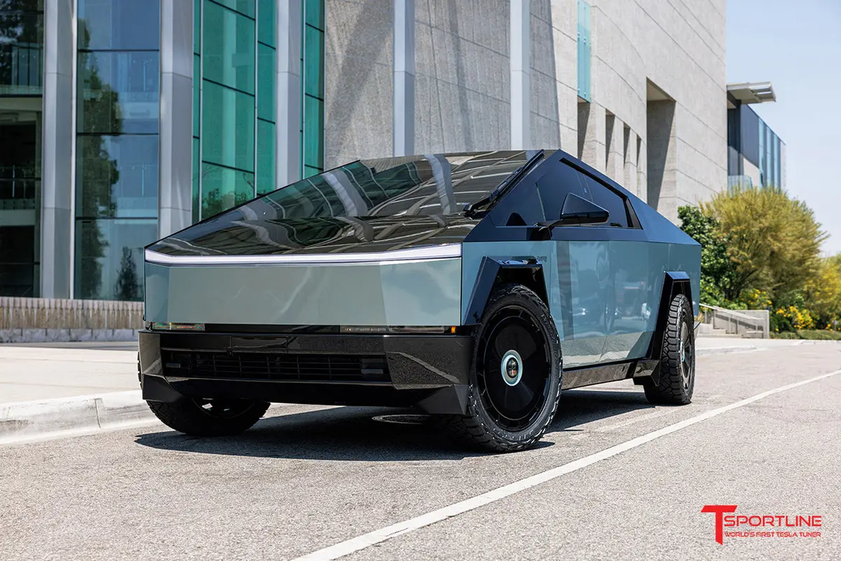 Pro Install Tesla Cybertruck Two-Tone Upper Blackout Ppf Wrap Kit 1
