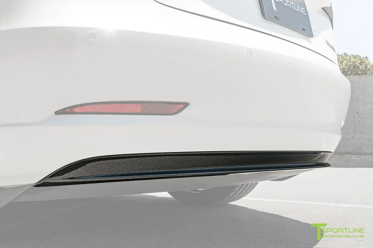 Tesla Model 3 Carbon Fiber Rear Diffuser 1