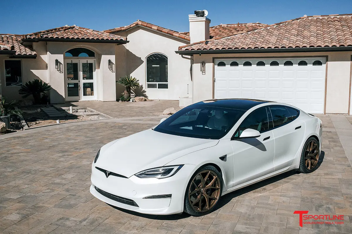 Txl115 21" Tesla Model S Plaid & Long Range Fully Forged Lightweight Tesla Wheel And Tire Package (Set Of 4) 26