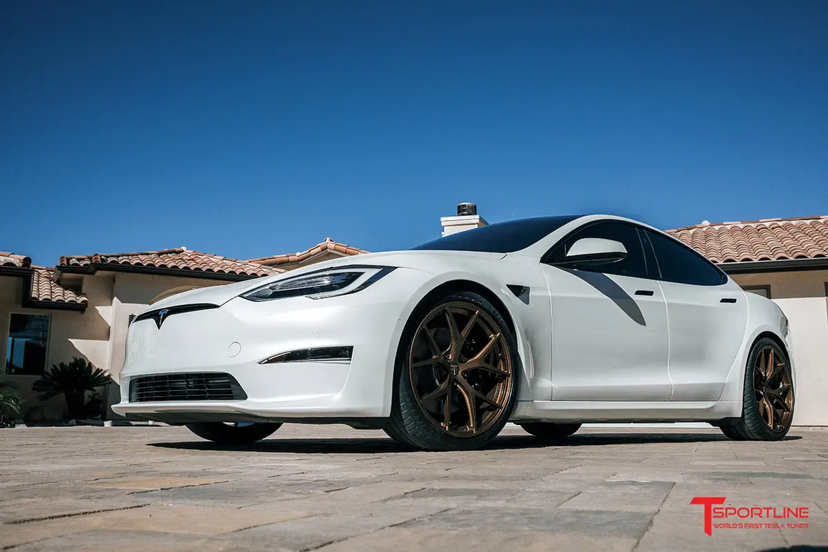 Txl115 21" Tesla Model S Plaid & Long Range Fully Forged Lightweight Tesla Wheel And Tire Package (Set Of 4) 27