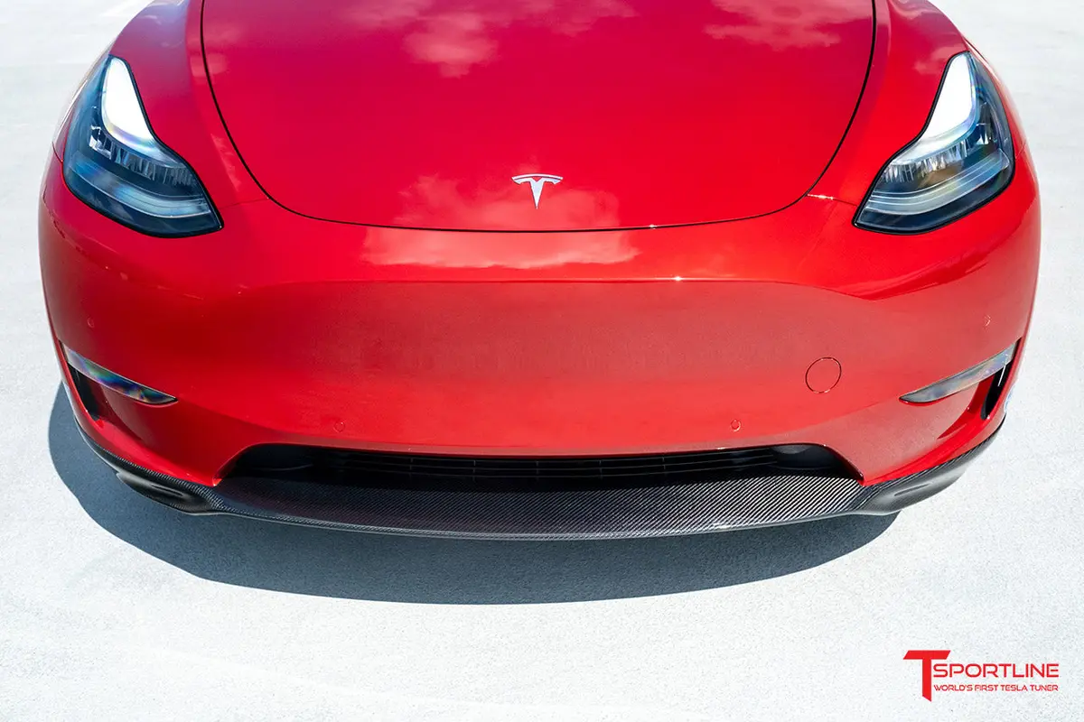 Tesla Model Y Carbon Fiber Front Apron 1