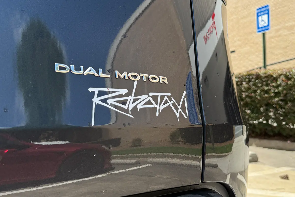 Tesla Robotaxi Door & Bumper Decal Set (Set Of 4 Vinyl Emblems) 3