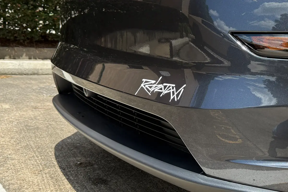 Tesla Robotaxi Door & Bumper Decal Set (Set Of 4 Vinyl Emblems) 4