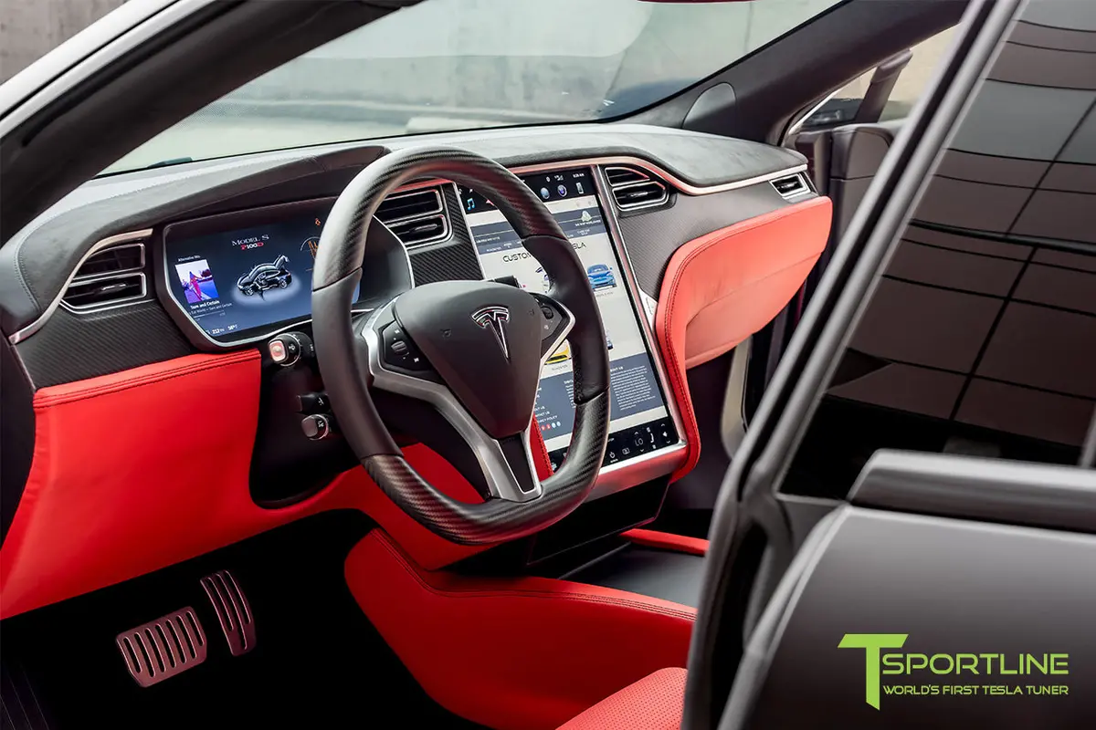 Tesla Model X Matte Carbon Fiber Steering Wheel (2016 - 2020) 2
