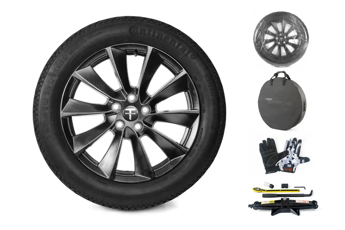 Tesla Ts1 Spare Wheel & Tire - Optional Jack / Lug Tool Kit 1