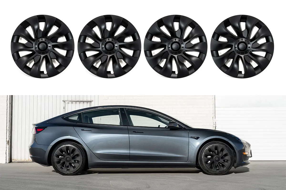 T310d Tesla Model 3 Rangemaxx Directional Uberturbine Styled Aero Wheel Cover Set For 18" Factory Tesla Wheel 1