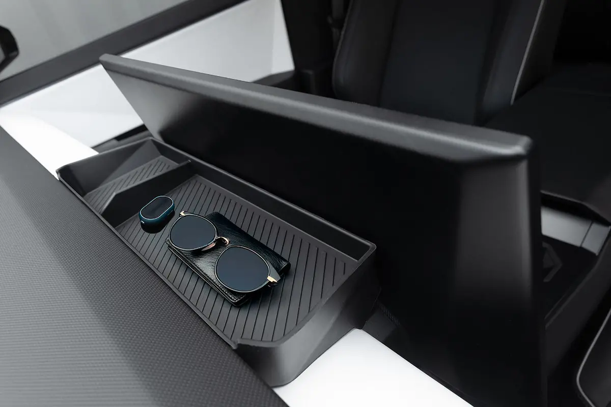 Tesla Cybertruck Center Screen Rear Area Organizer & Sun Glasses Storage Tray 1