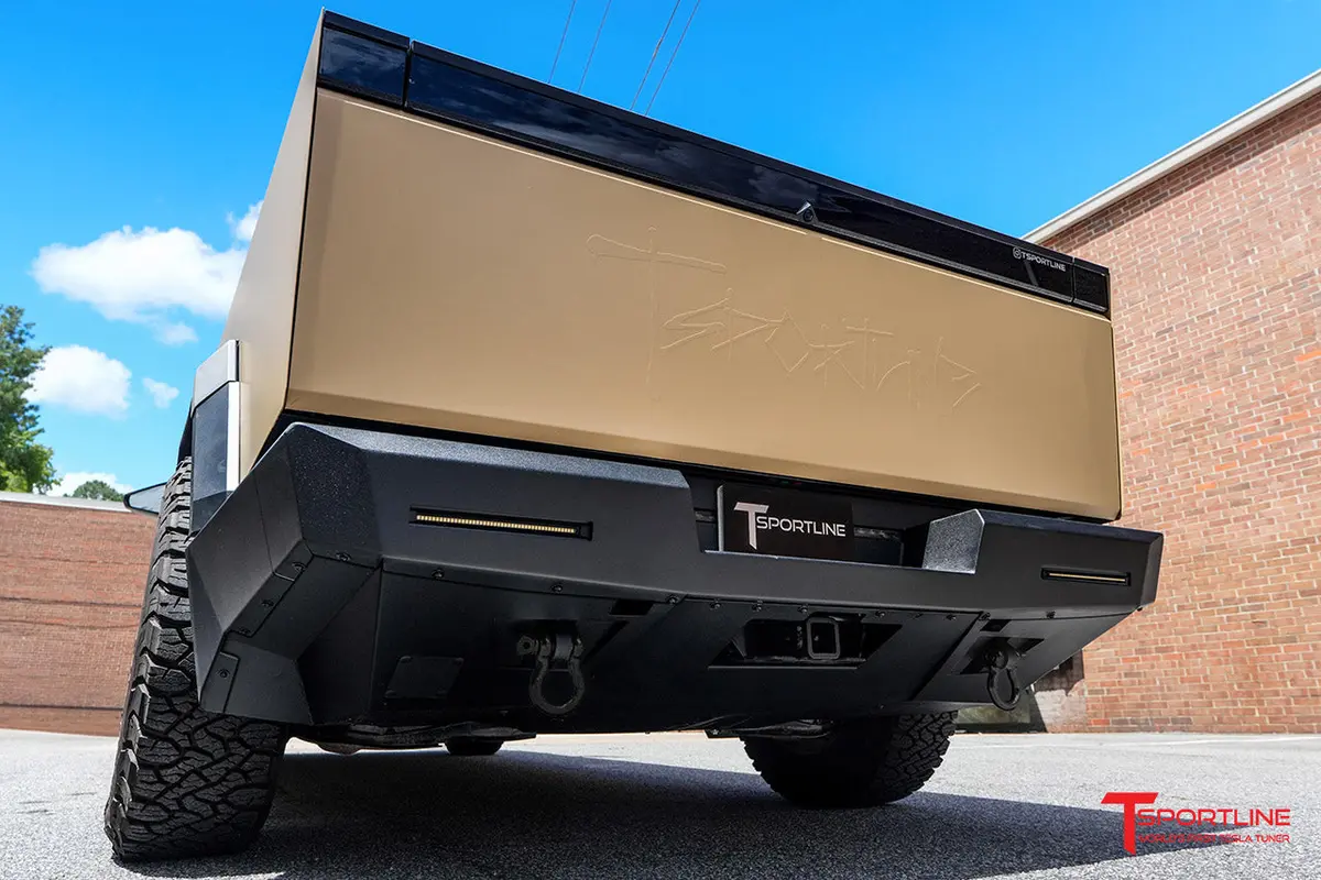 (Configurator Only) Tesla Cybertruck Ctx Extreme Duty Steel Rear Bumper With Tow Hooks 1
