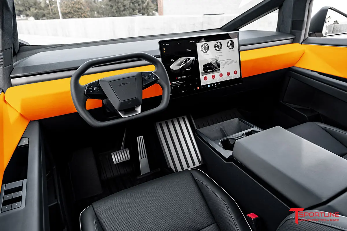 Tesla Cybertruck Custom Interior Program Phase 2: Reupholstered Door Inserts And Lower Dash 1