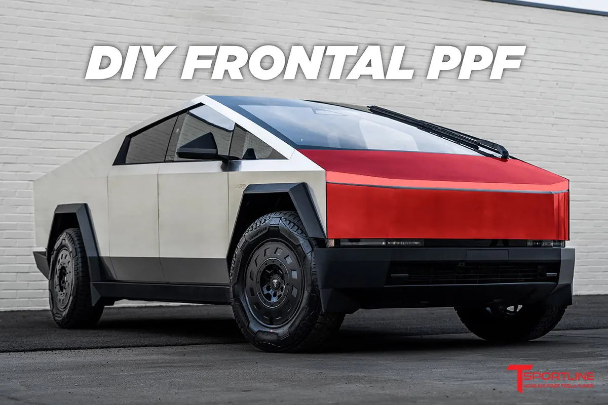 Pro Install Tesla Cybertruck Frunk Hood & Drl Lightbar / Headlight Diy Ppf Kit - Self Healing Stainless Steel Protection Film 1