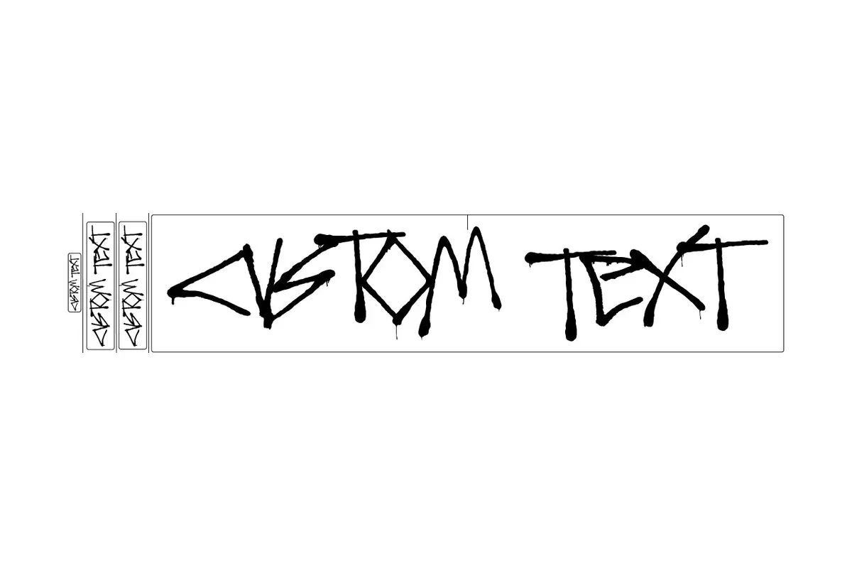 Custom Cybertruck-Style Graffiti Vinyl Text – Embossed or Overlay Wrap - Image 17