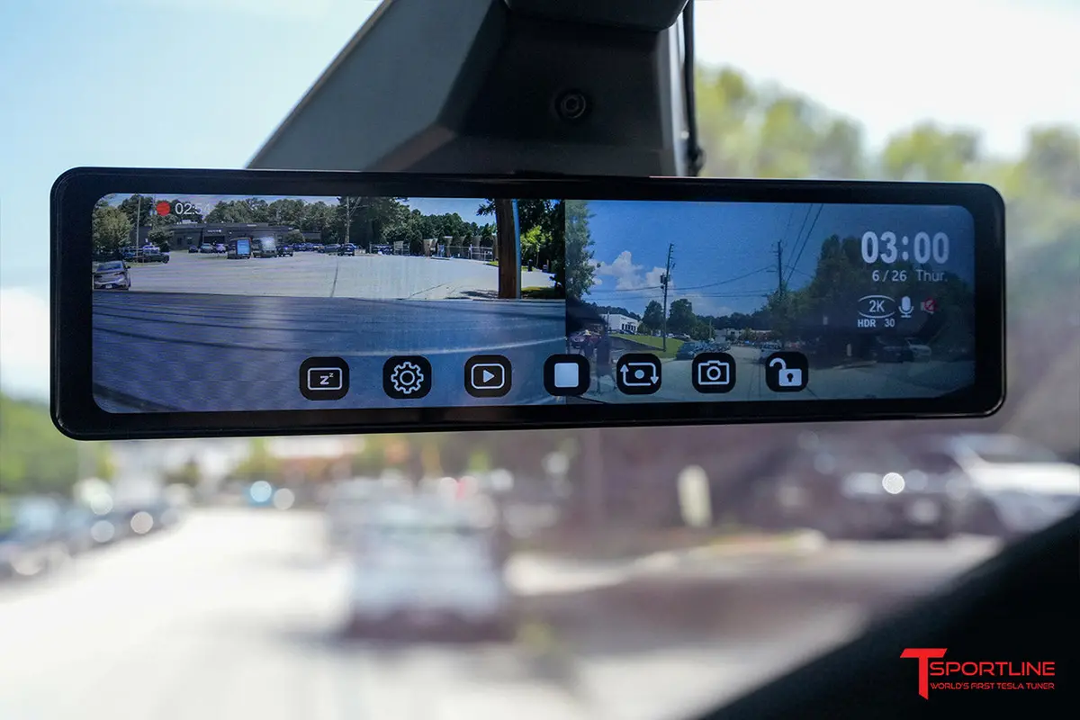 Tesla Cybertruck Digital Camera Rear View Mirror / Recording Dash Cam Upgrade Kit - New Updated Gen 2.0 1