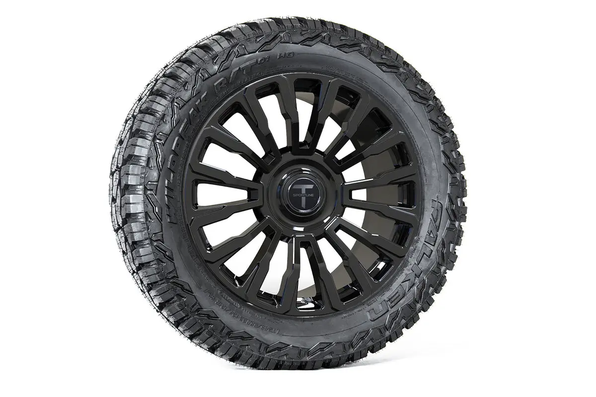 Ct8 22" Tesla Cybertruck Fully Forged Lightweight Tesla Wheel And Tire Package (Set Of 4) 8