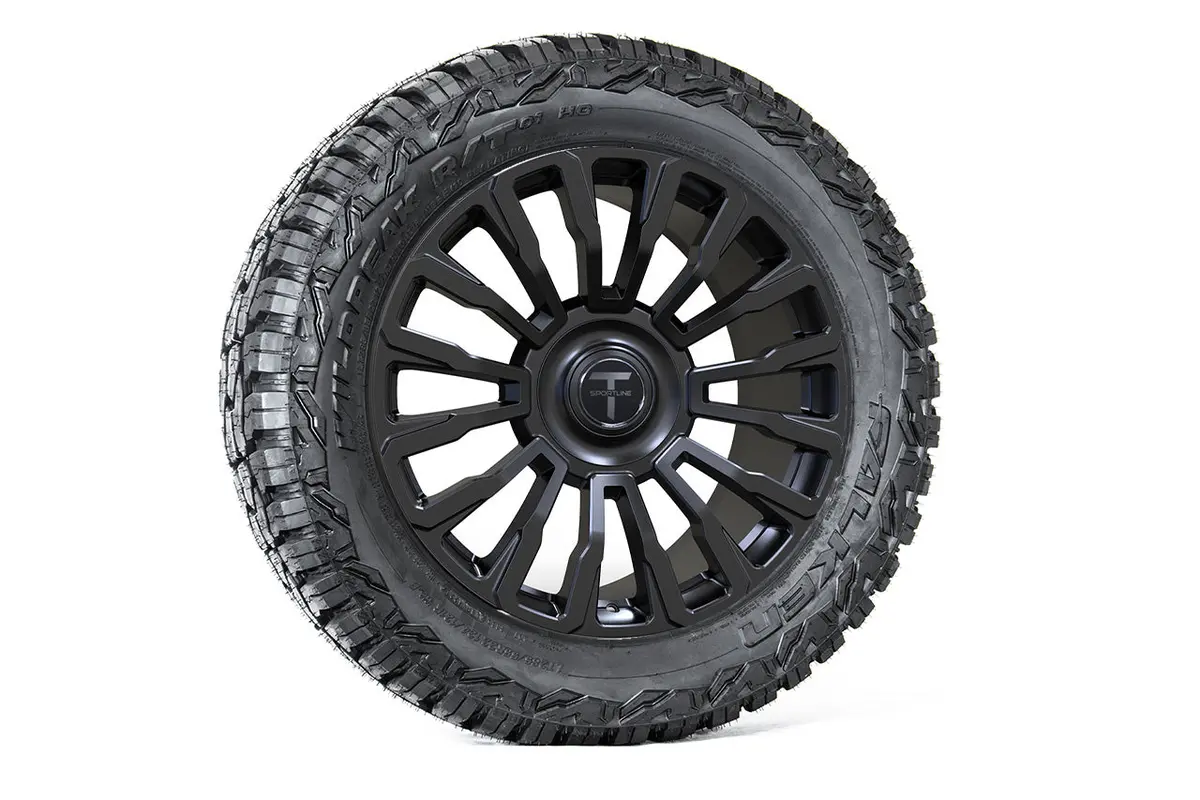 Ct8 22" Tesla Cybertruck Fully Forged Lightweight Tesla Wheel And Tire Package (Set Of 4) 2