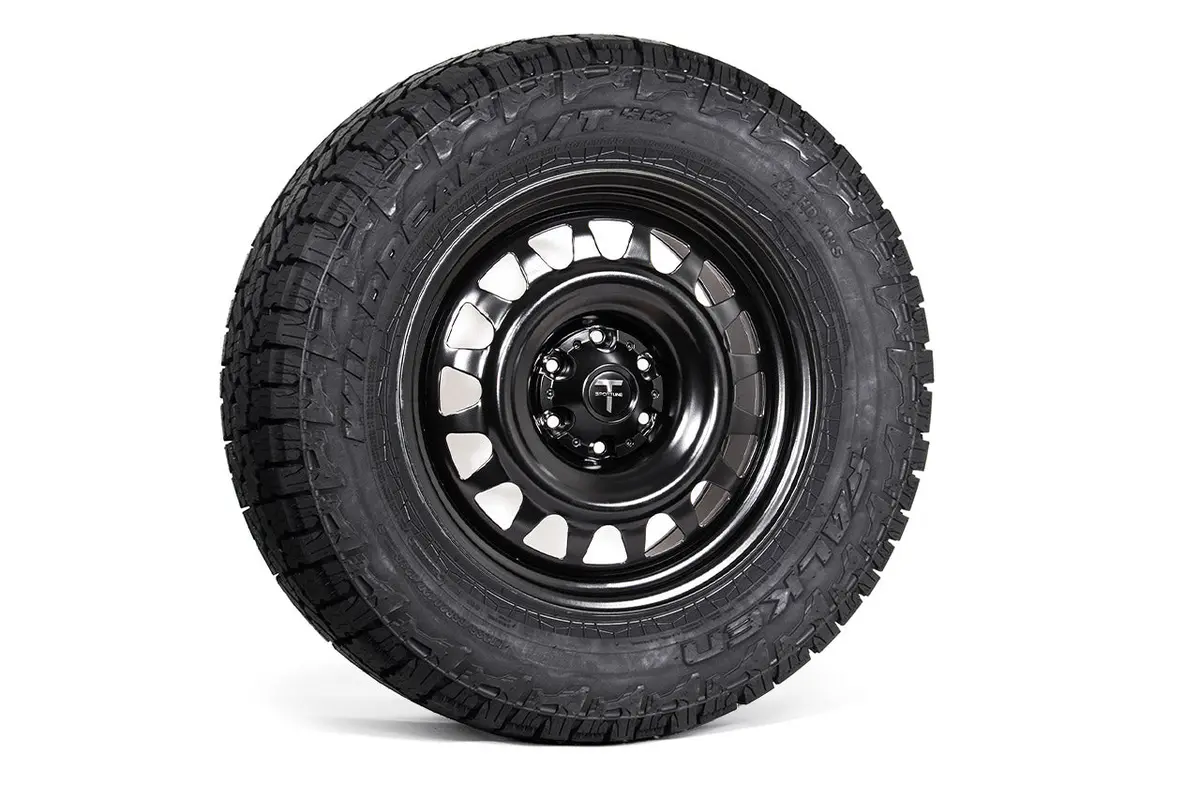 Tcs 20" Tesla Cybertruck 'Cyber Steelie' Steel Wheel And Tire Package (Set Of 4) 1