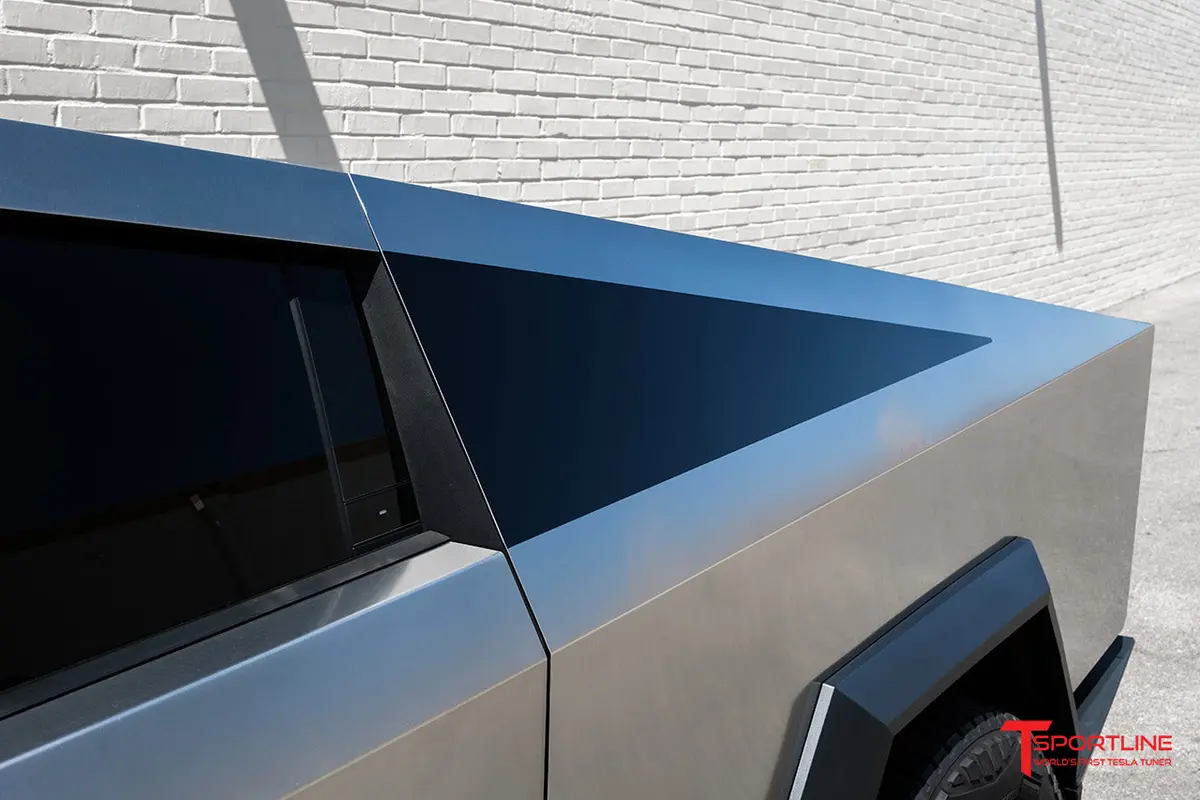 Pro Install Tesla Cybertruck Rear Window Fade Out Ppf Wrap Kit 1