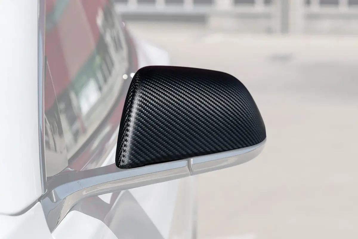 Tesla Model 3 Precision Carbon Fiber Side Mirror Caps (Set Of 2 Covers) 2