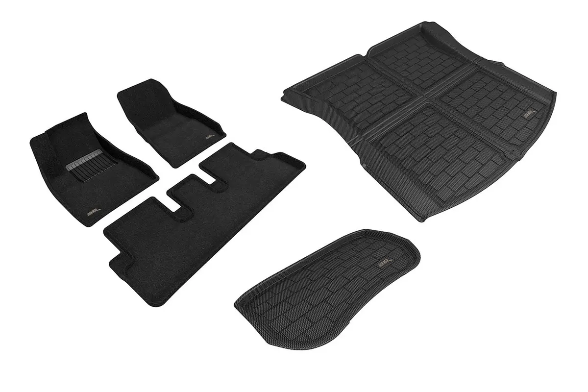 Tesla Model 3 Highland Maxpider 3D Elegant All-Weather Custom Fit Floor Liner Mats (Set Of 3) 3
