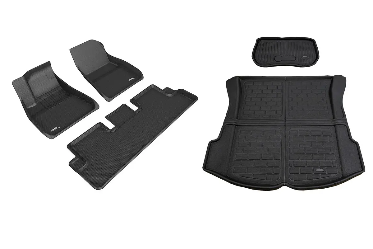 Tesla Model 3 Maxpider 3D Kagu All-Weather Custom Fit Floor Liner Mats (Set Of 3) 3