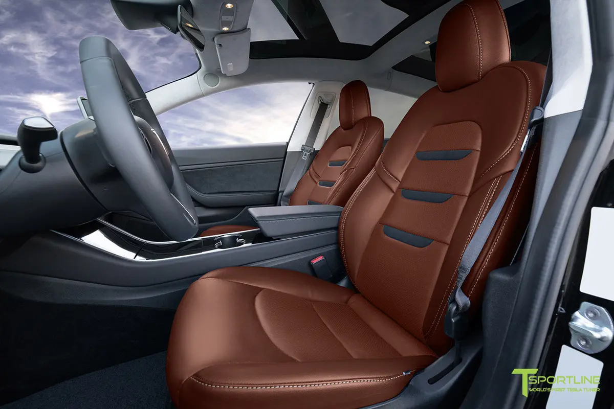 Tesla Model 3 (2017 - 2023) Seat Interior Upgrade Kit - Insignia Design - Perforated 16