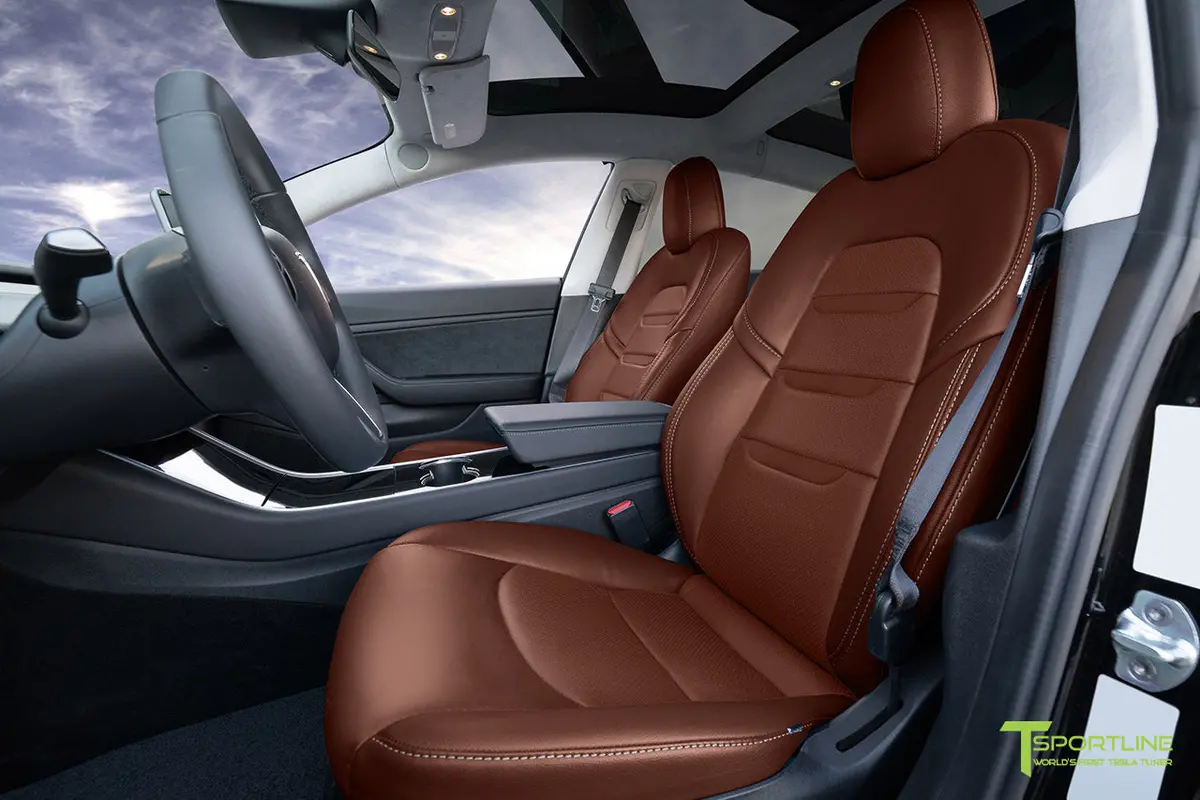 Tesla Model 3 (2017 - 2023) Seat Interior Upgrade Kit - Insignia Design - Perforated 14