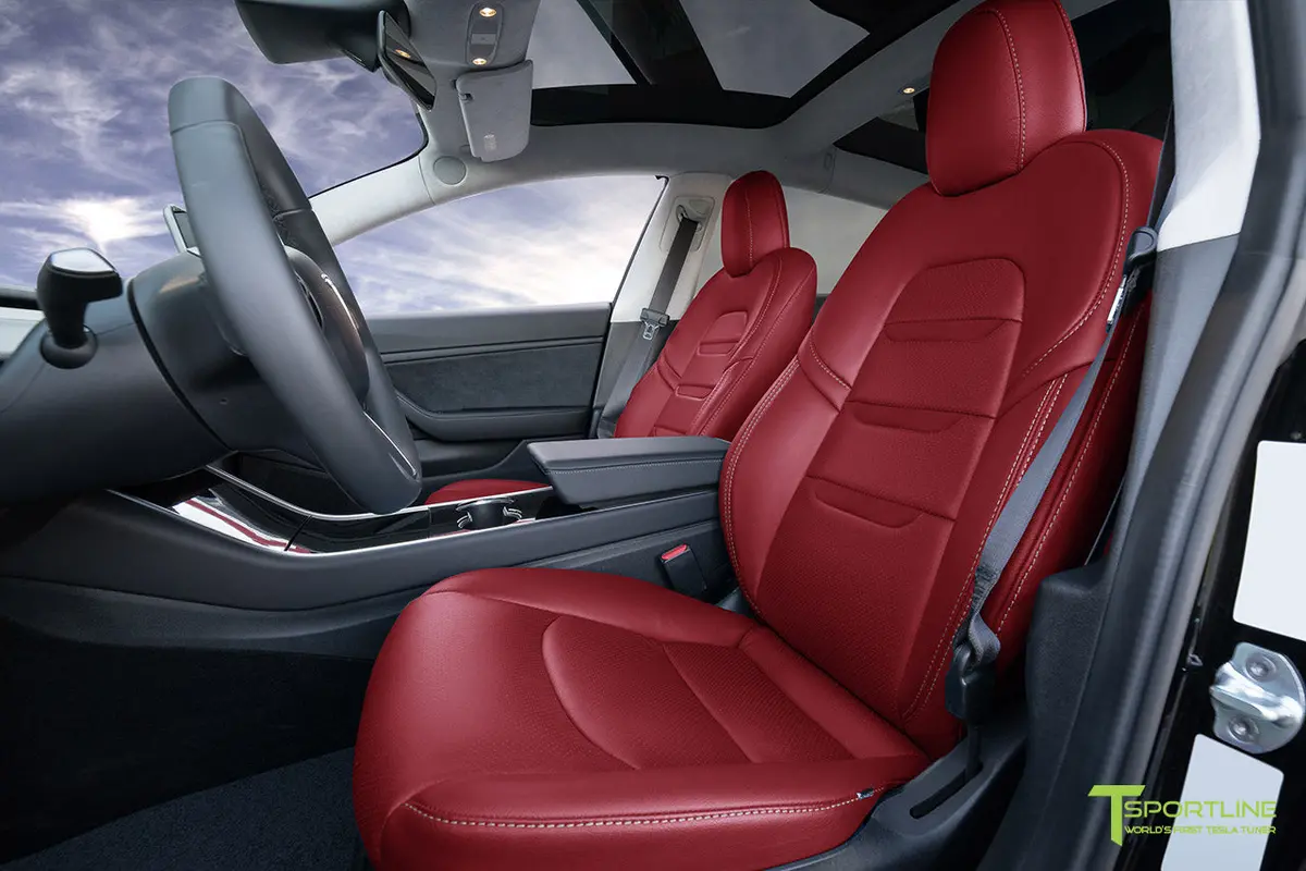 Tesla Model 3 (2017 - 2023) Seat Interior Upgrade Kit - Insignia Design - Perforated 2
