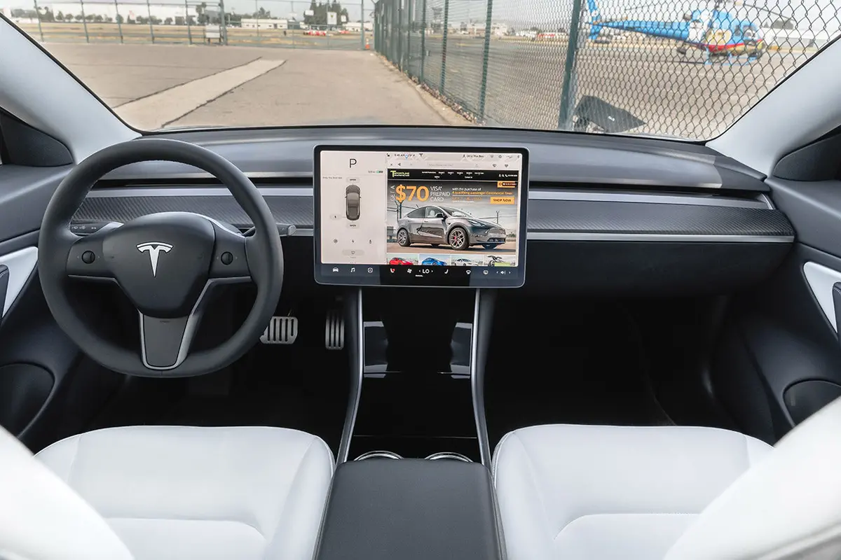 Tesla Model Y Carbon Fiber Dash Panel 4