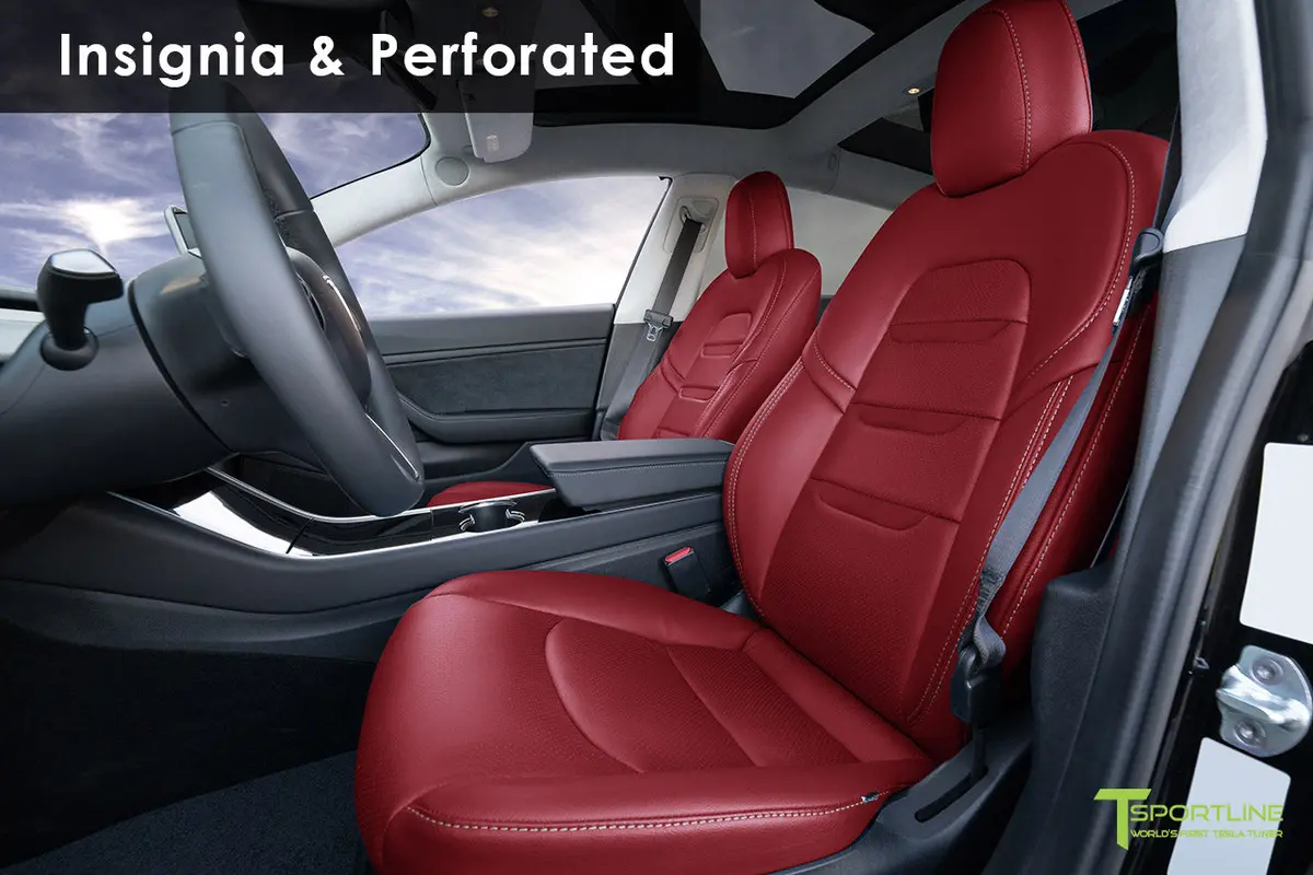 Tesla Model Y 7 Seat Interior Upgrade Kit - Insignia Design - Perforated 1